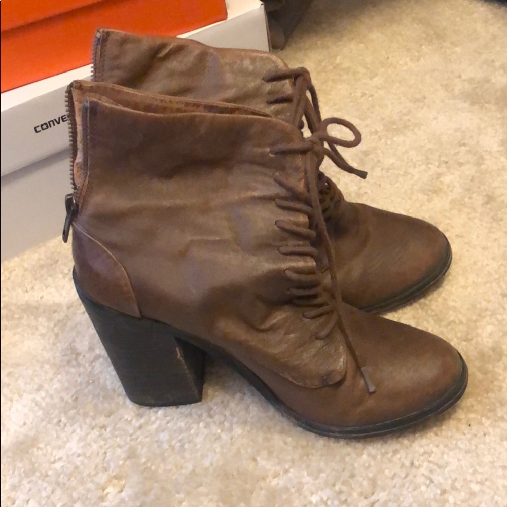 Lace up booties